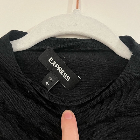 Express Black Ruched Blouse - Picture 3 of 7